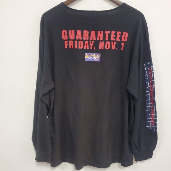Vintage Mens 2002 Spiderman Movie Promo Graphic T Shirt Size L Black Nostalgia - Picture 3 of 9